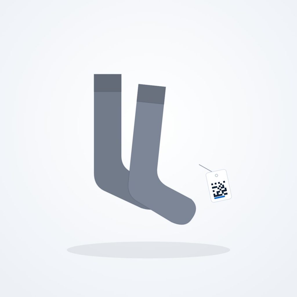 Merino wool socks, illustration